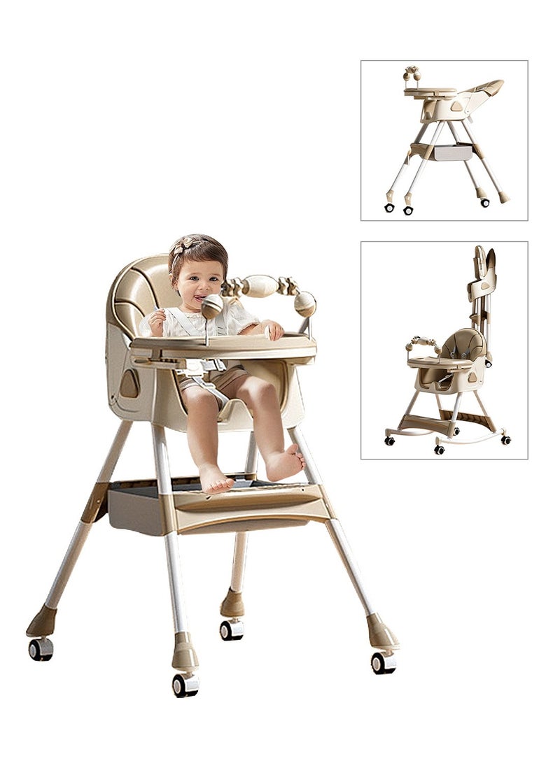MaBaby Multifunctional Baby Highchair Adjustable And Portable Baby Dining Chairs Home Rocking Chair With Storage Box - Image 1